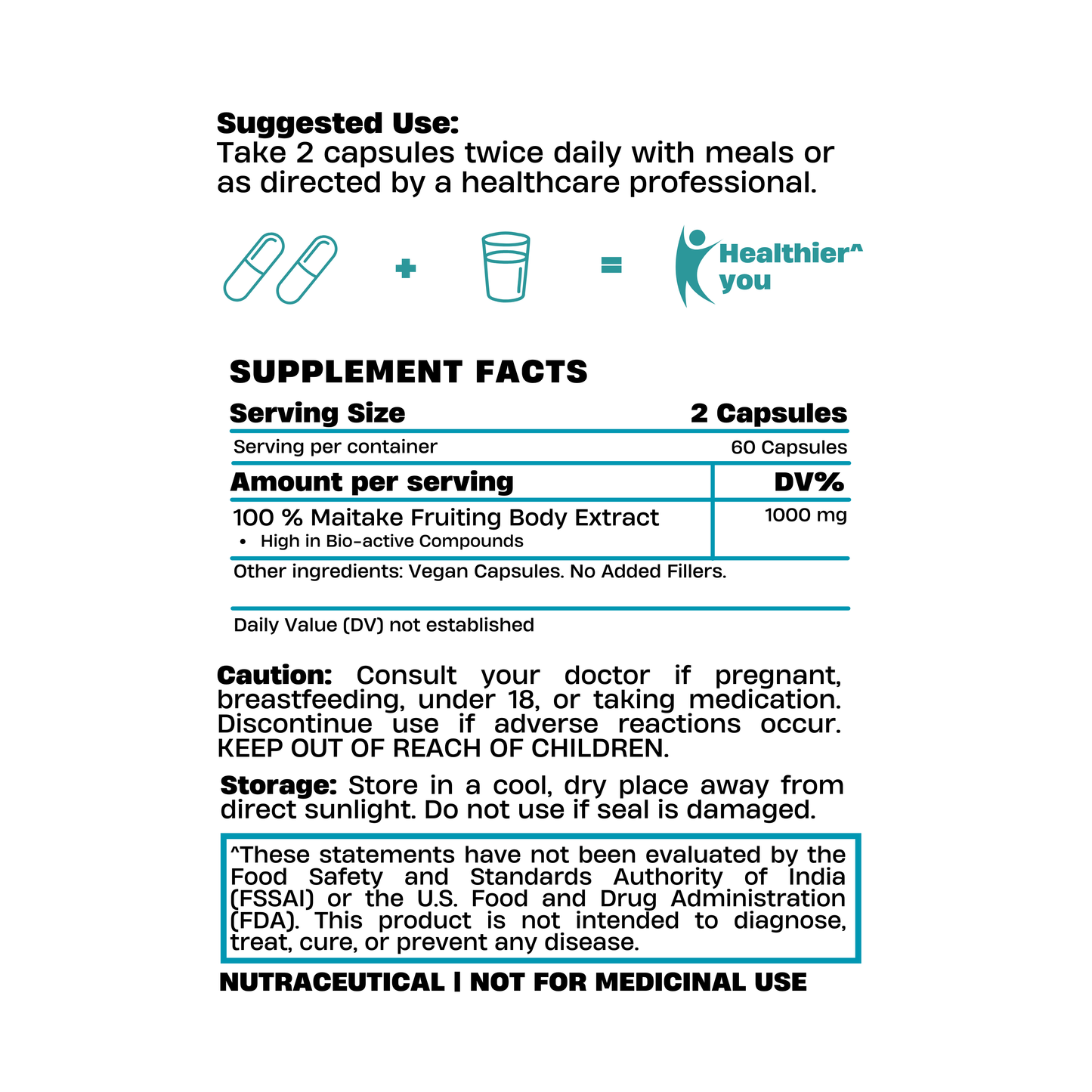 Maitake Mushroom 60 Capsules – Metabolism, Himalayan Extract
