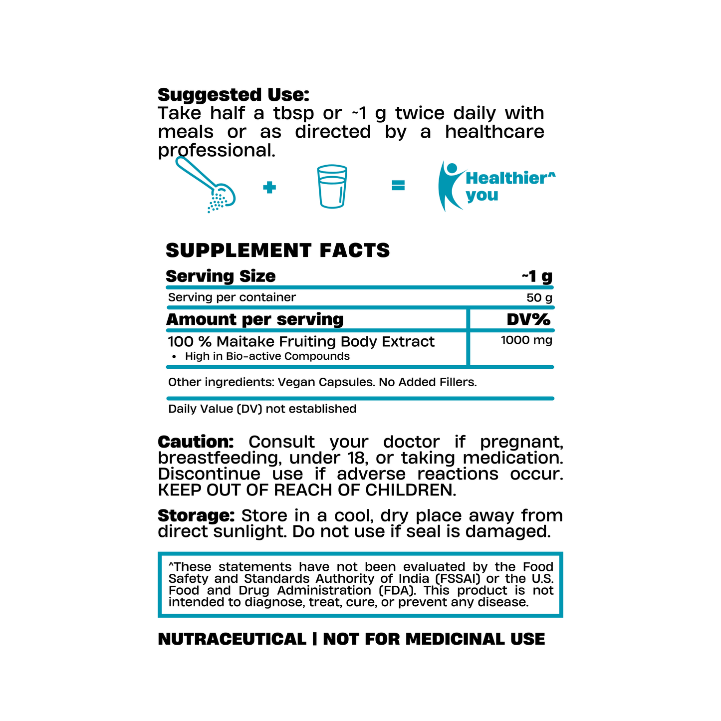 Maitake Mushroom Extract Powder 50g – Metabolism Support