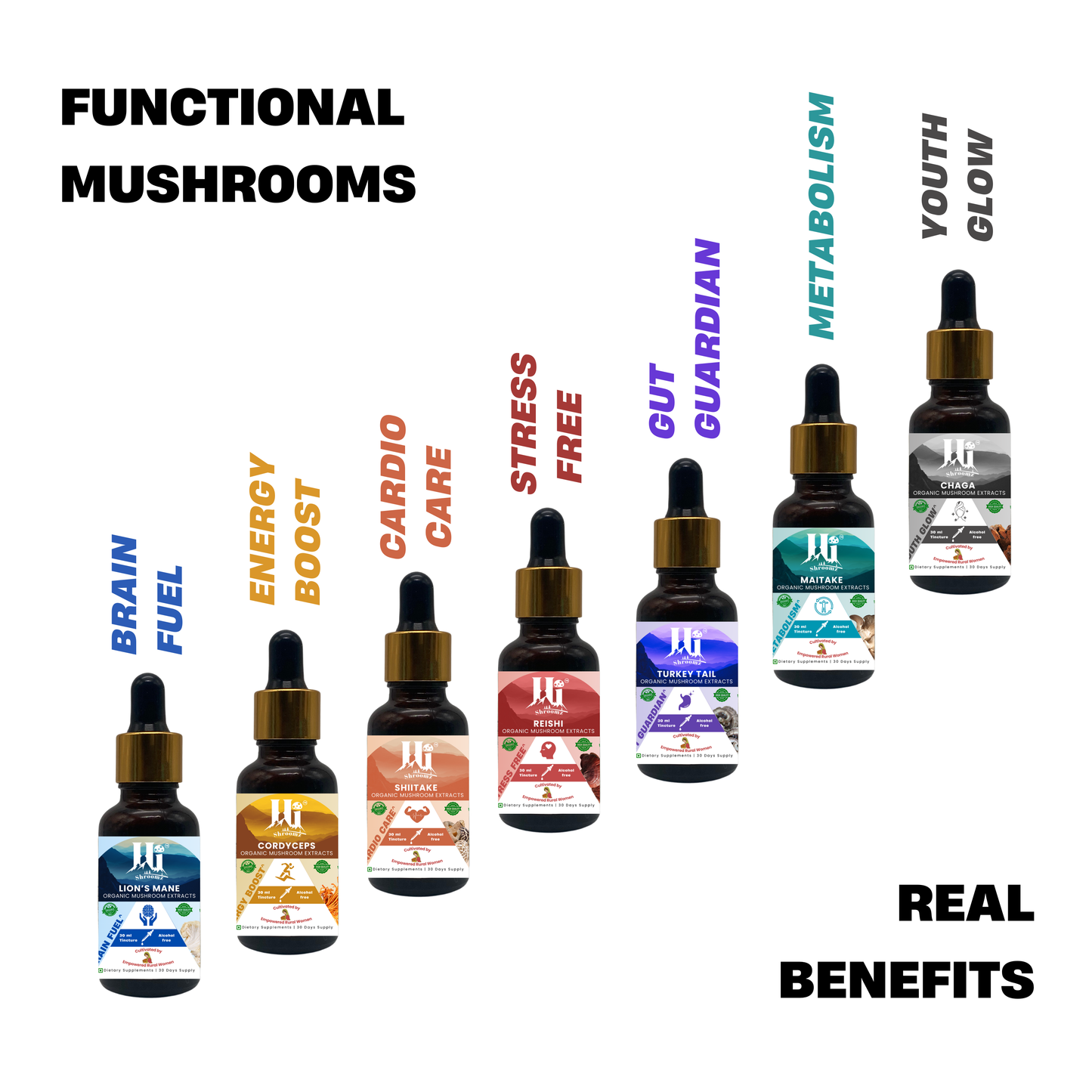 Chaga Mushroom Extract Drops 30ml – Skin Glow & Detox Support