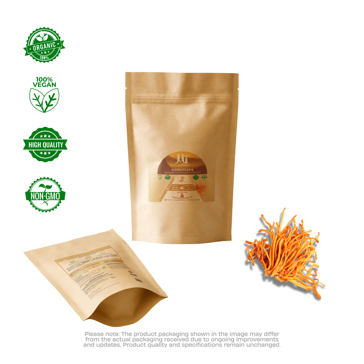 Cordyceps Mushroom Powder – Energy & Performance Superfood | Hi Shroomz™
